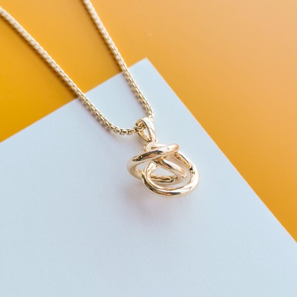 Presleigh Love Knot Gold Pendant Necklace by Kendra Scott - Picture 2 of 4